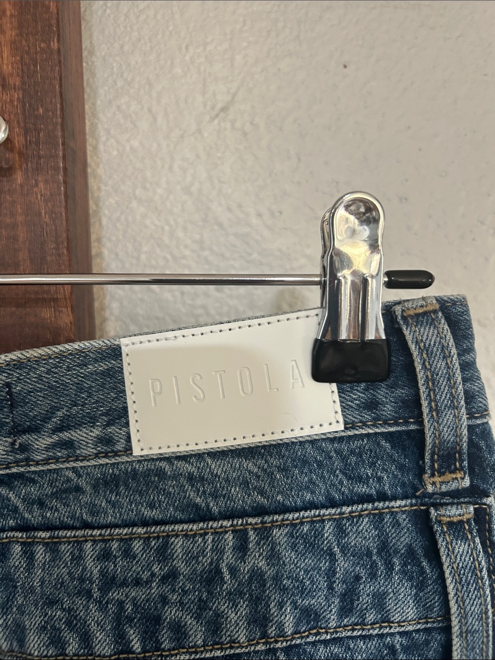 pistola Wide Leg High-Rise Jeans in Medium Blue Wash - Picture 11 of 16